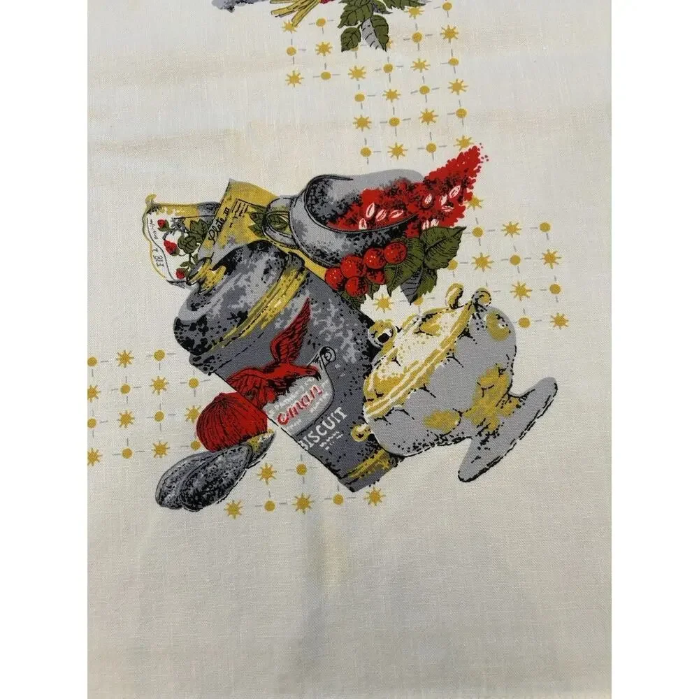 VTG MCM Post War 40s/50s Primitive‎ Linen Tablecloth 47